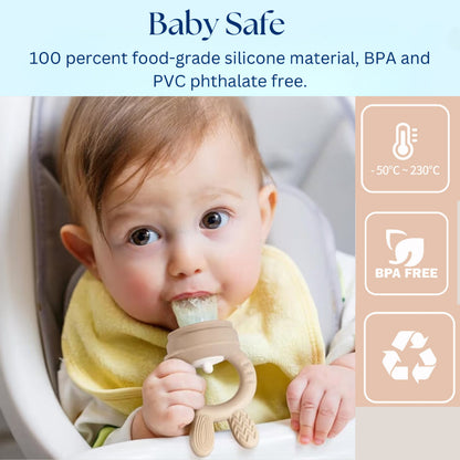 Baby Feeder | Food Tray with Lid | Baby Food Puree Icecubes | Silicon Storage Tray | BLW Weanfeed | Teether with Cover