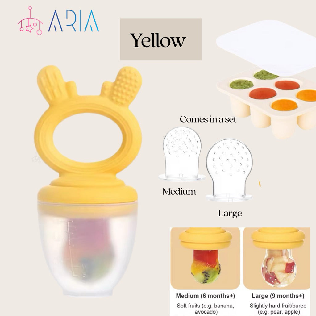 Baby Feeder | Food Tray with Lid | Baby Food Puree Icecubes | Silicon Storage Tray | BLW Weanfeed | Teether with Cover
