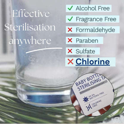 [ARIA] Chlorine - free Baby Bottle Sterilization Tablets | Baby Sterilizer for milk bottles and breast pump parts