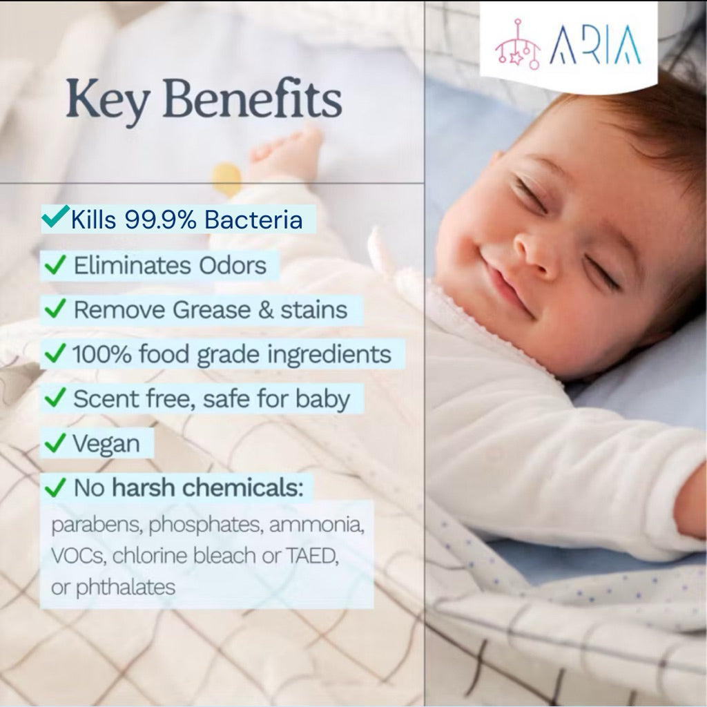 [ARIA] Chlorine - free Baby Bottle Sterilization Tablets | Baby Sterilizer for milk bottles and breast pump parts