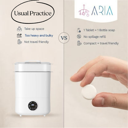 [ARIA] Chlorine - free Baby Bottle Sterilization Tablets | Baby Sterilizer for milk bottles and breast pump parts