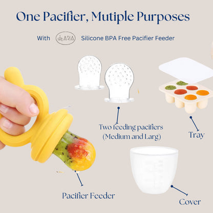 Baby Feeder | Food Tray with Lid | Baby Food Puree Icecubes | Silicon Storage Tray | BLW Weanfeed | Teether with Cover