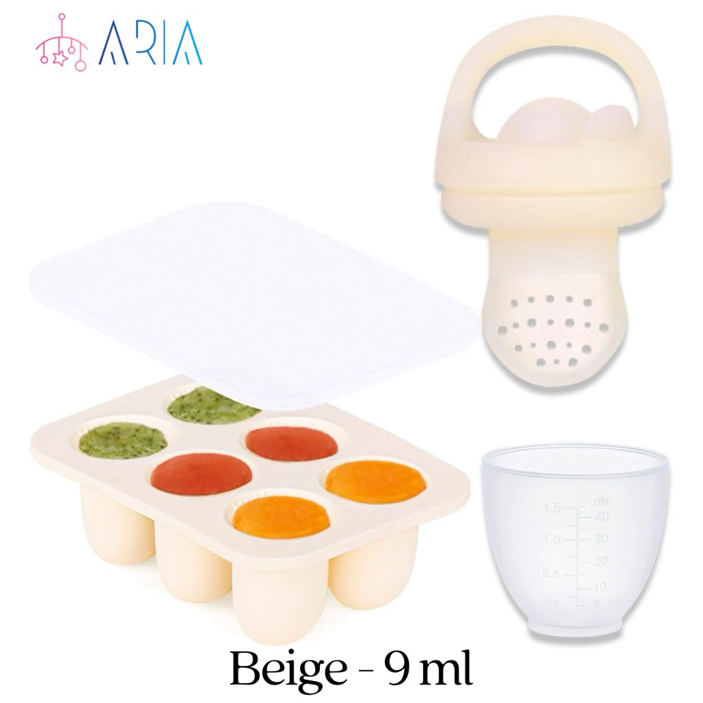 Baby Feeder | Food Tray with Lid | Baby Food Puree Icecubes | Silicon Storage Tray | BLW Weanfeed | Teether with Cover