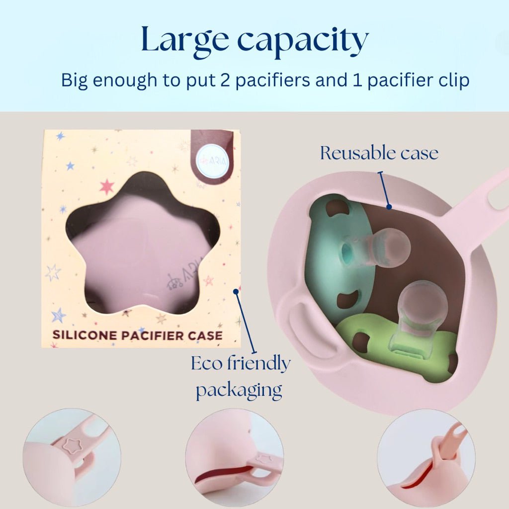[ARIA] Pacifier Holder Case | Baby Pacifier Case | Pacifier Container for Travel | Straw Holder | Pacifier Clip