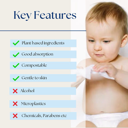 [ARIA] Premium Dry Baby Wipes, Baby Oral Wipe & Tongue Cleaner | Lightweight Cotton Tissue Dry Wipes | Makeup Removal