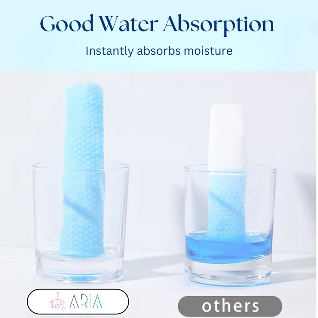 [ARIA] Premium Dry Baby Wipes, Baby Oral Wipe & Tongue Cleaner | Lightweight Cotton Tissue Dry Wipes | Makeup Removal