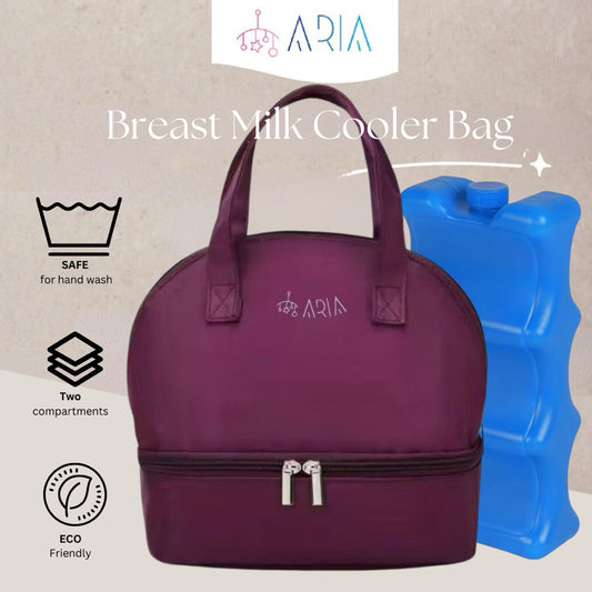 [ARIA] Insulated Bottle Cooler Bag for Breast Milk Pump Parts | Thermal Bag for Lunch Box Milk Storage Bag