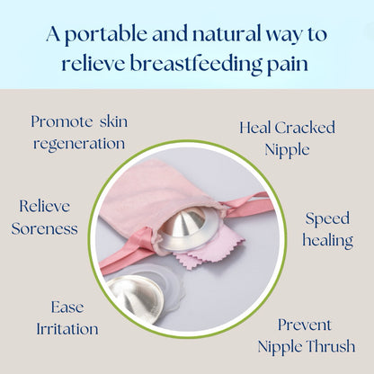 [ARIA] Silver Nursing Cup - Heal & Soothe Nipples for Breastfeeding, Nursing Cups Silver, Breast Pump